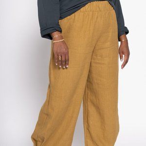 Conscious Clothing Crescent Moon Pants in Wheat Linen